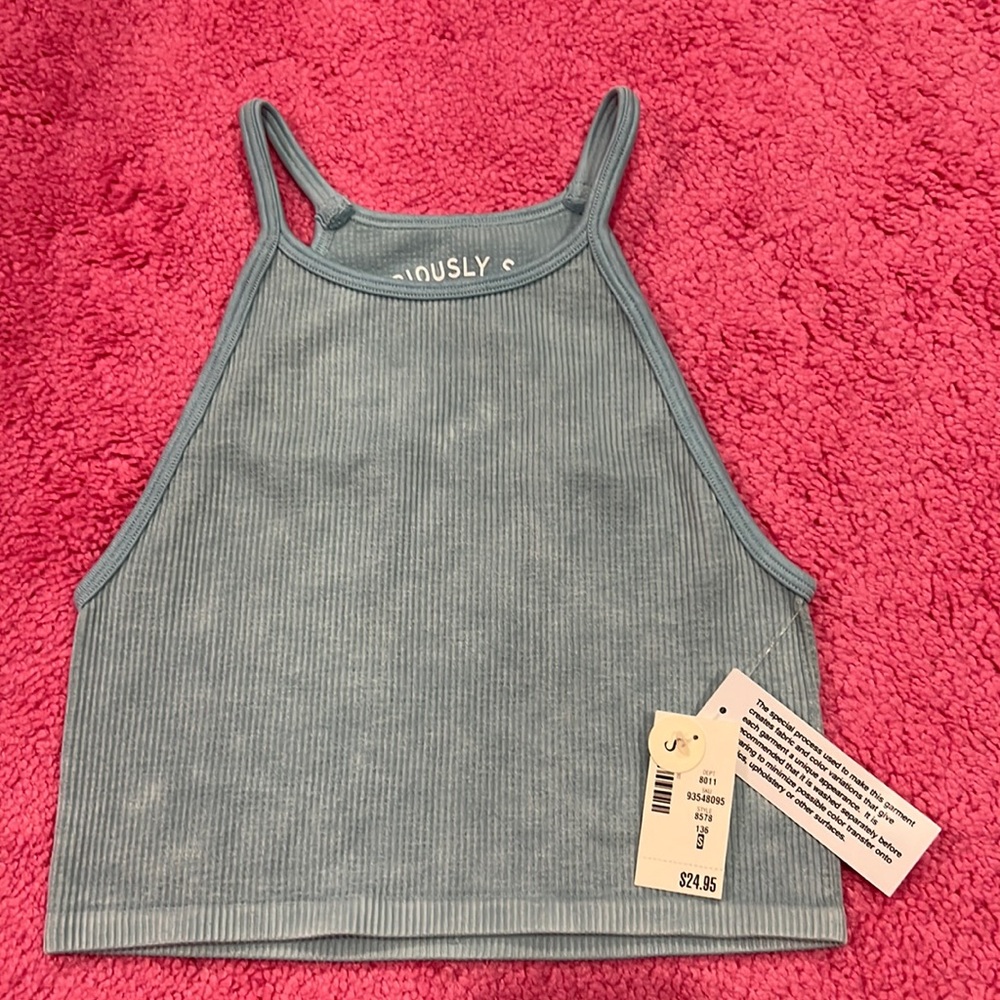NWT Aeropostale Halter Crop Top Blue